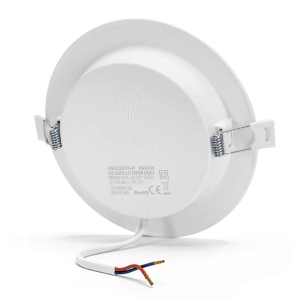 Faretto Led slim da incasso 9W Rotondo Cornice bianca Apertura 100 gradi Bianco neutro 4000K Aigostar