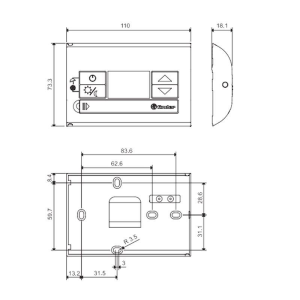 Termostato Finder Da Parete Nero 1 Contatto DC 1T3190032000