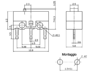 DEVIATORE SUBMINIATURA FINECORSA CON PULSANTE GBC