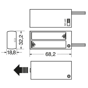PORTAPILE PER 2 PILE STILO (AA-UM3) CON INTERRUTTORE ART. 04/10986-00