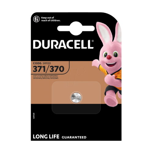 DURACELL 371/370 BOTTONE OSSIDO D’ARGENTO = D370 171 SR69 280-31 SR920 SR921 LR920 LR69 AG6
