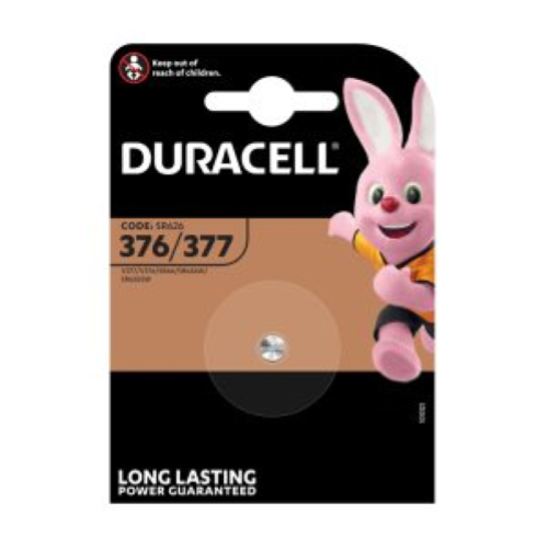 DURACELL 376/377 OSSIDO D’ARGENTO –  376 SR66 280-39 SR626 LR626 SB-AW AG4