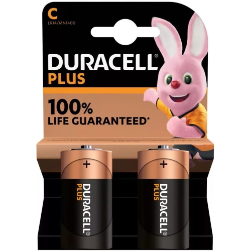 DURACELL PLUS BATTERIA PILE MEZZA TORCIA MN1400 = C AM2 B2 LR14  KC