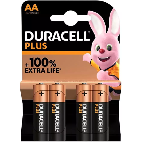 DURACELL PLUS BATTERIA PILE STILO MN1500 = AA LR6 MX1500 R6 DU0100