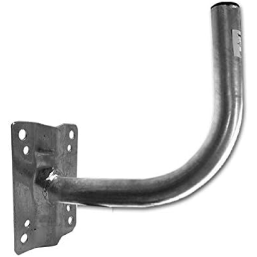 Supporto a Muro in Acciaio Zincato per Parabola, 24 cm Grigio