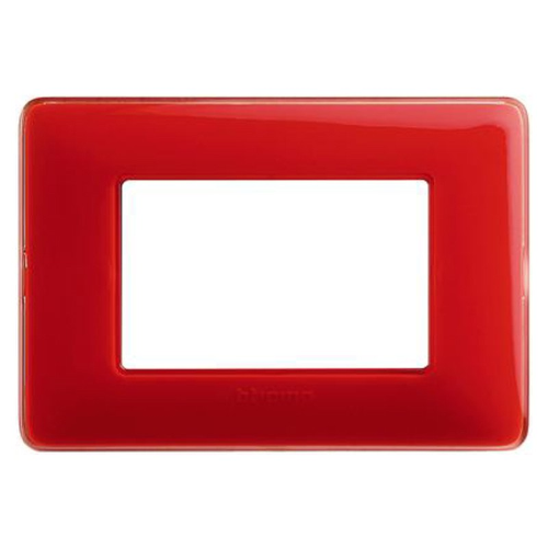 Placca Bticino Matix 3 moduli corallo AM4803CRD