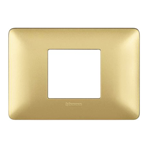 Placca Bticino Matix 2 moduli centrati gold AM4819MGL