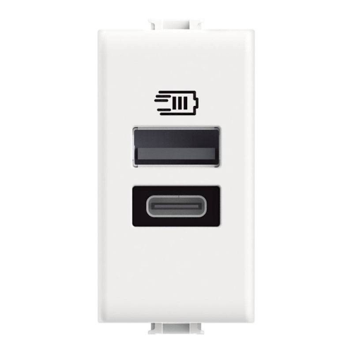 Caricatore USB Bticino Matix 15W 2 Porte tipo A/C AM4191AC