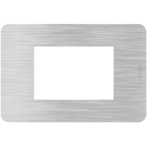 Placca Bticino MatixGO Effects 3 moduli alluminio JA4803EA