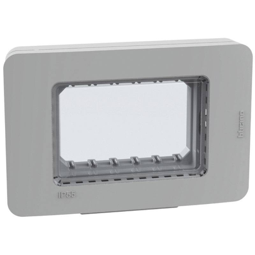Placca stagna IP55 Bticino MatixGO 3 moduli grigia 28603G
