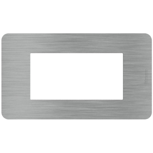 Placca Bticino MatixGO Effects 4 moduli Steel JA4804ES