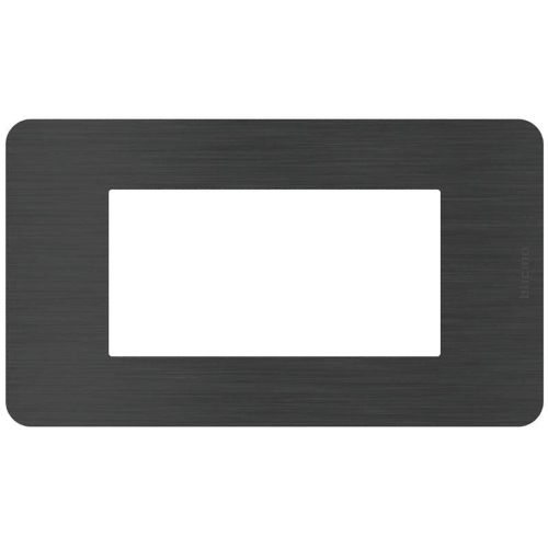 Placca Bticino MatixGO Effects 4 moduli Black Nick JA4804EN