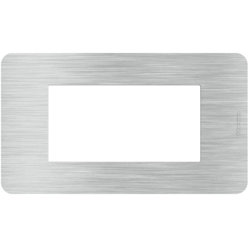 Placca Bticino MatixGO Effects 4 moduli alluminio JA4804EA