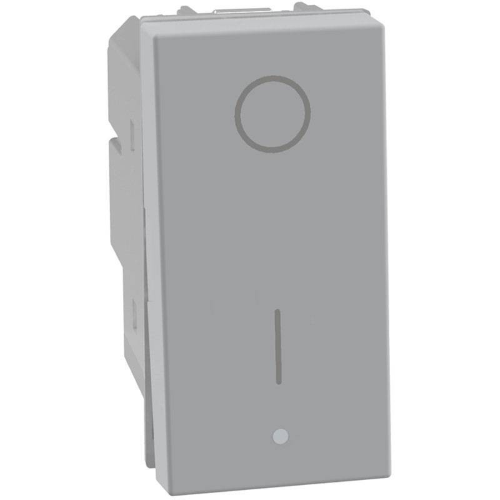 Interruttore bipolare basculante Bticino MatixGO 2P 16AX 1 modulo grigio JG4002