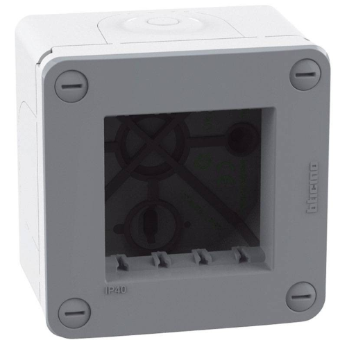 Scatola idrobox Bticino MatixGO 2 moduli IP40 grigia 28402G