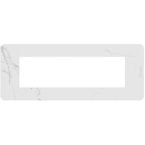 Placca Bticino MatixGO Effects 7 moduli Carrara effetto marmo JA4807EM