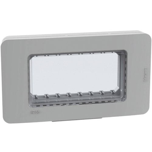Placca stagna IP55 Bticino MatixGO 4 moduli grigia 28604G