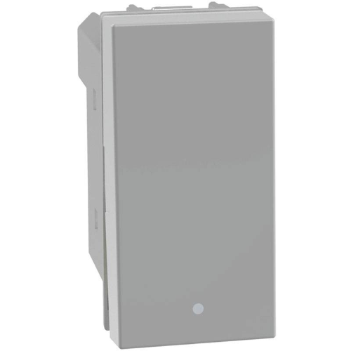 Pulsante in apertura Bticino MatixGO 1P NO-NC 10A 1 modulo grigio JG4034