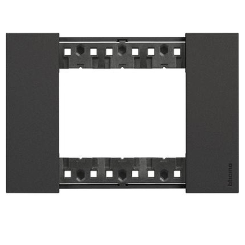 Placca Bticino Living Now 3 moduli colore nera KA4803KG