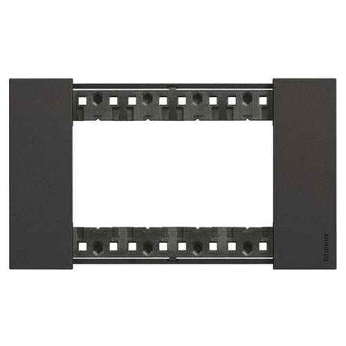 Placca Bticino Living Now 4 moduli colore nero KA4804KG