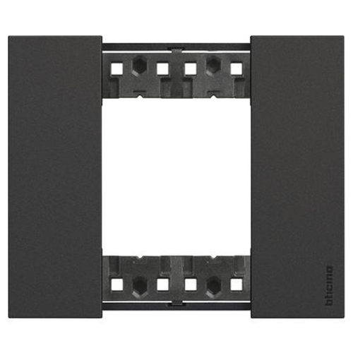 Placca Bticino Living Now 2 moduli colore nera KA4802KG