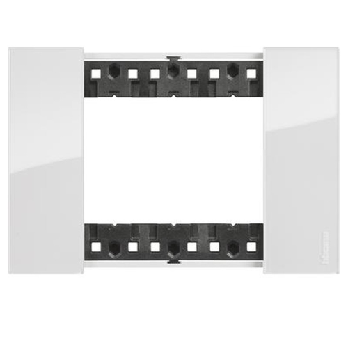 Placca Bticino Living Now 3 moduli colore ghiaccio KA4803DW