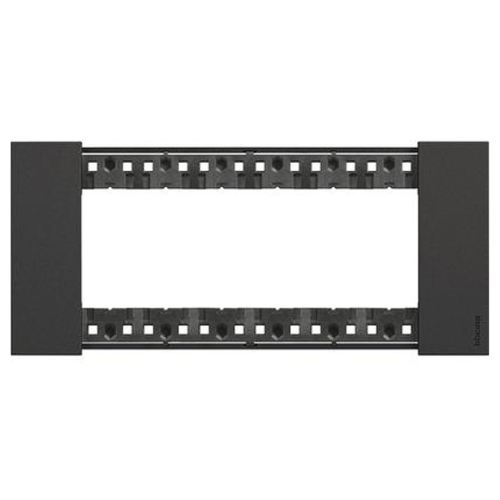 Placca Bticino Living Now 6 moduli colore nero KA4806KG