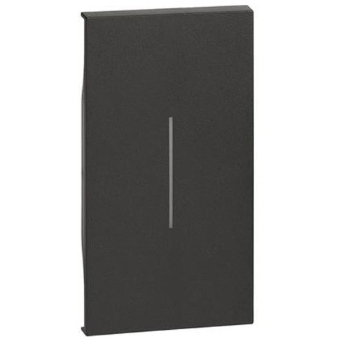 Cover Bticino Living Now per comando illuminabile 2M nera KG01M2
