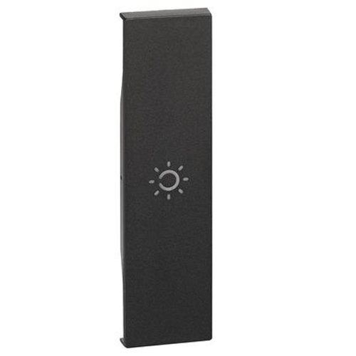 Cover Bticino Living Now con simbolo luce 1M nera KG01A
