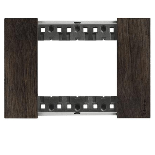Placca Bticino Living Now 3 moduli colore legno noce KA4803LG