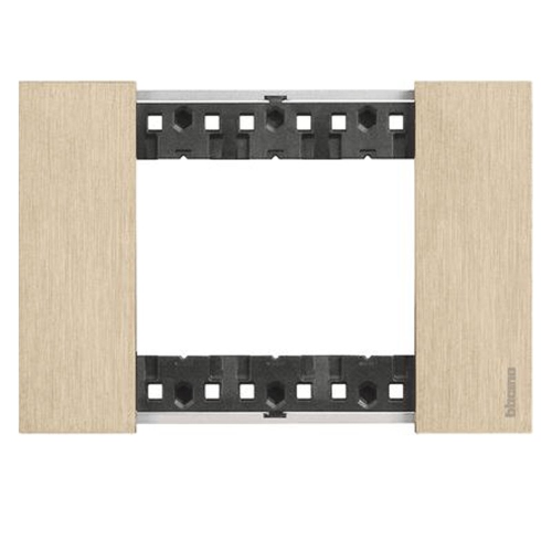 Placca Bticino Living Now 3 moduli oro KA4803ZW