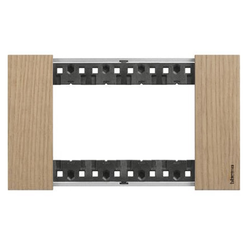 Placca Bticino Living Now 4 moduli colore legno rovere KA4804LM