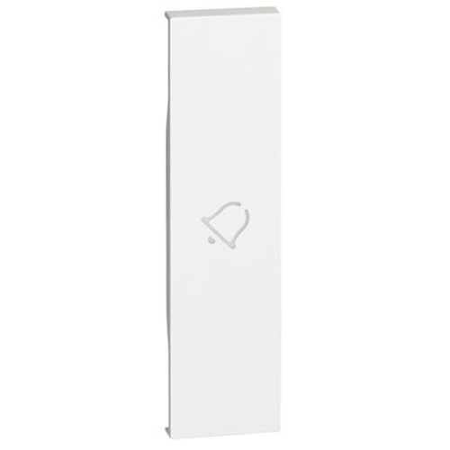 Cover Bticino Living Now con simbolo campanello 1M bianco KW01D