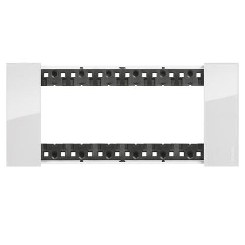 Placca Bticino Living Now 6 moduli colore ghiaccio KA4806DW
