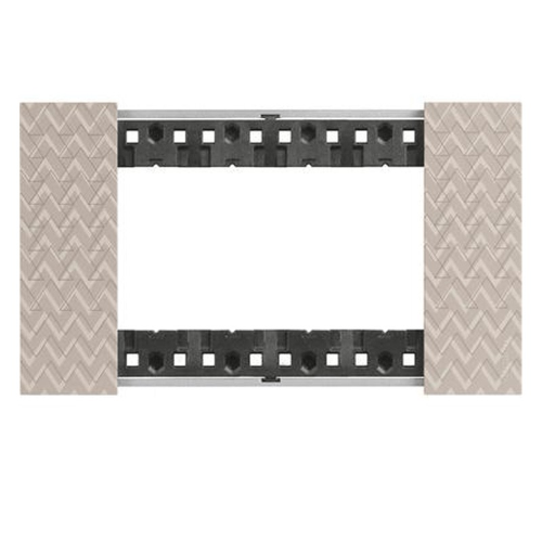 Placca Bticino Living Now 4 moduli colore Optic KA4804MM