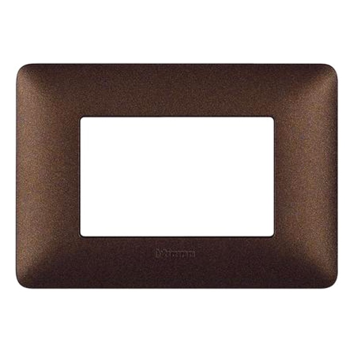 Placca Bticino Matix 3 moduli marrone caffè AM4803TGG