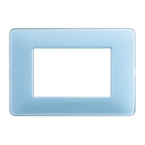 Placca Bticino Matix 3 moduli turchese AM4803CAR