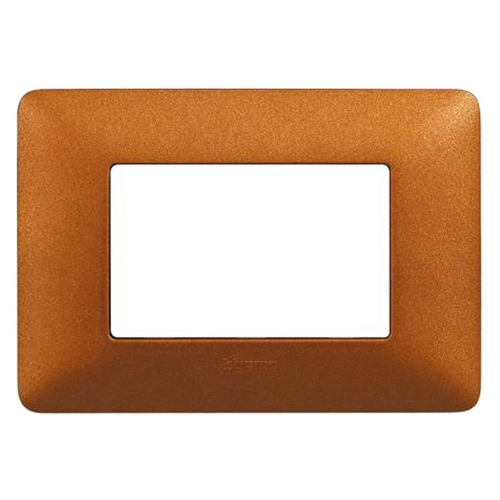 Placca Bticino Matix 3 moduli rosso terra AM4803TRT
