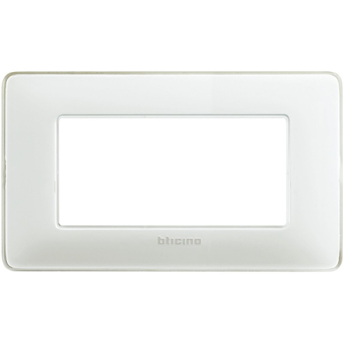 Placca Bticino Matix 4 moduli ghiaccio AM4804CBN