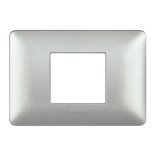 Placca Bticino Matix 2 Moduli centrati silver AM4819MSL