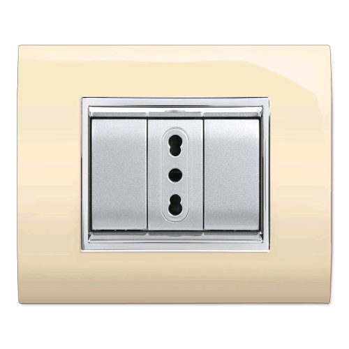 Placca NewPrestige 3 moduli avorio ECL3083A
