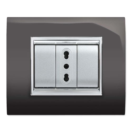 Placca NewPrestige 3 mod.grigio scuro ECL3083GS
