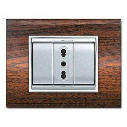 Placca NewPrestige 3 mod.legno scuro ECL3083LS