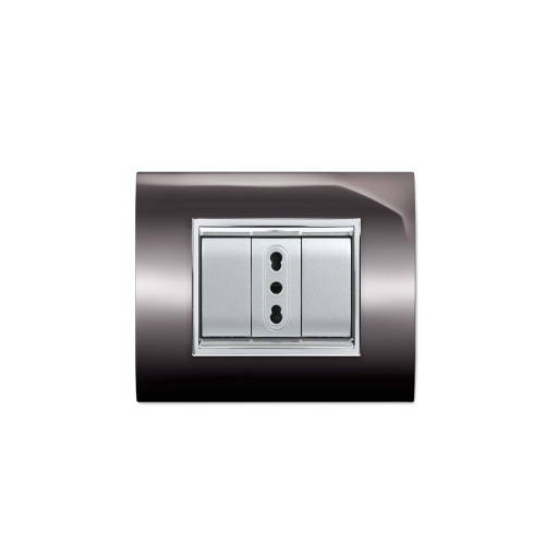 Placca NewPrestige 3 mod.metal black ECL3083MB