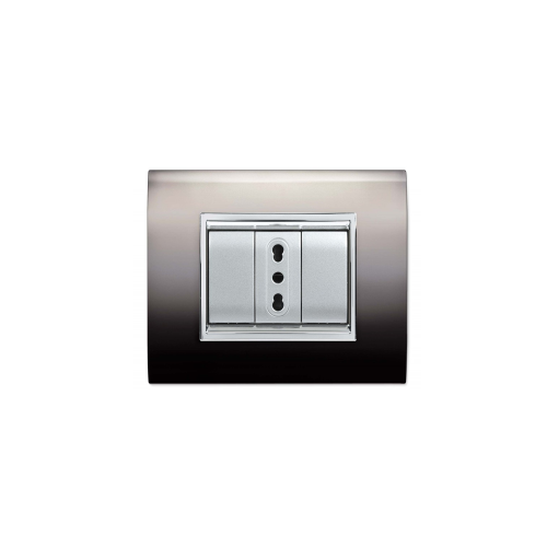 Placca NewPrestige 3 mod.metal black sat ECL3083MBS