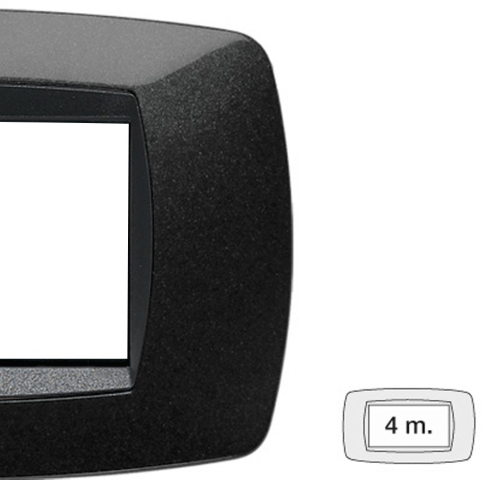 Master Modo placca 4 moduli nero 39TC204
