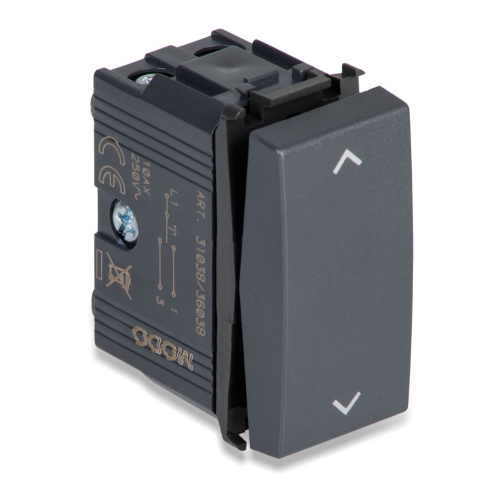 Doppio pulsante Master Modo 1PNO+1PNO 10A grigio 31038