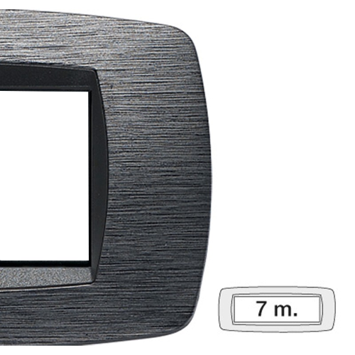 Master Modo placca 7 moduli grigio satinato 39TC517