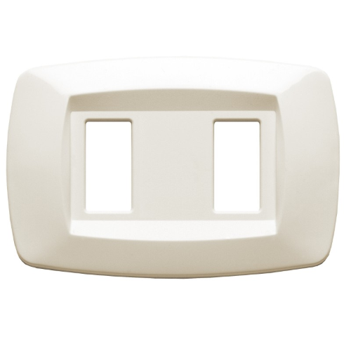 Placca Master modi 2 posti avorio MD282