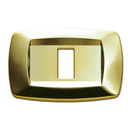 Master Modì per Bticino placca 1 modulo colore ottone lucido MD211